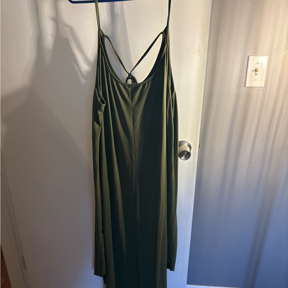 SHEIN maxi Olive Green Dress